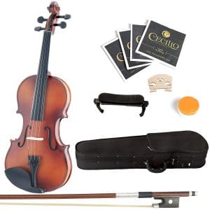 Brown with Box WHAN Violin for Beginners for Students Kids Adults Acoustic Violin Rosin Solid Wood Violin Starter Stringed Instruments Basswood 1/2 Violin Beginners Kit Bow 