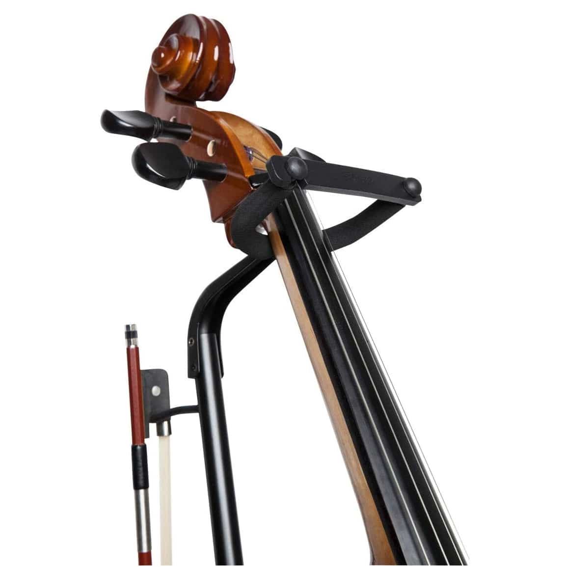 pugdodo Cello Stand Adjustable, Folding Cello Support Stand, A-Frame  Folding Cello Holder Compatible for Violin 1/8-4/4 Cellos Guitars Electric  Bass
