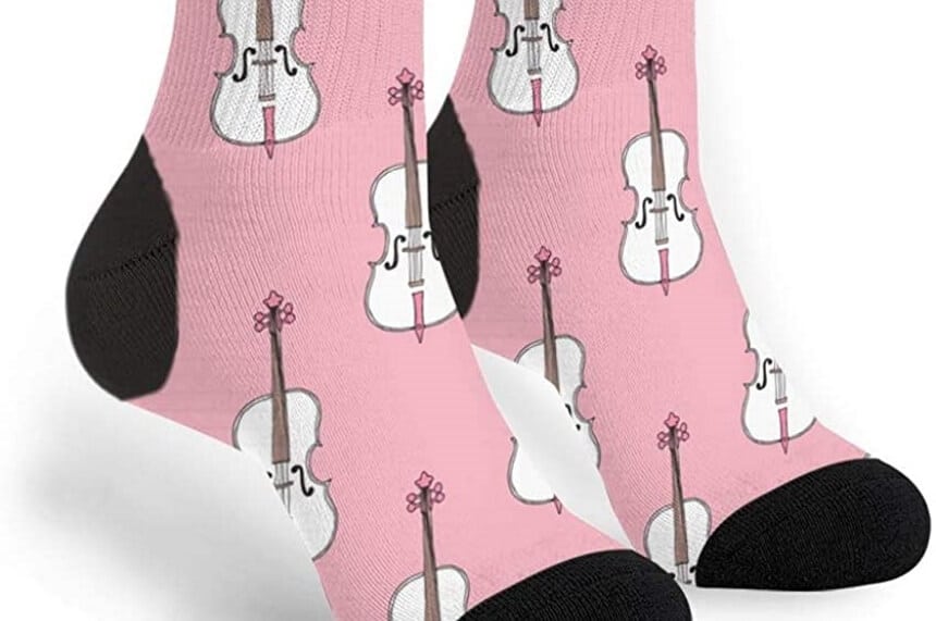 PLITI Cello-Themed Makeup Bag - Funny Music Gift For Cellists (Head Design)