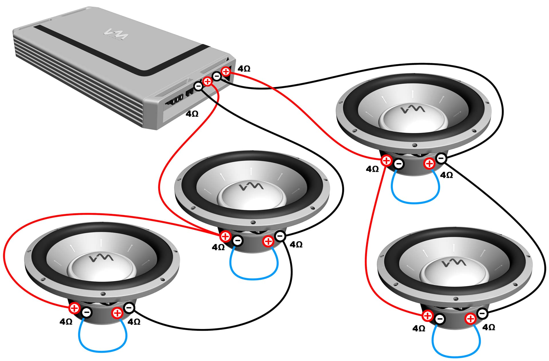 four speaker amplifier