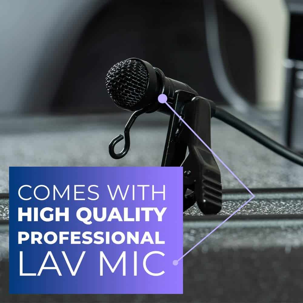 Best Professional Lavalier Micrófono de solapa con sistema de clip fácil |  Perfecto para grabaciones de , blogs, entrevistas/Podcast | El mejor